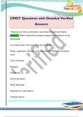 CMGT Questions with Detailed Verified  Answers