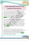 LCSW EXAM PREP Questions with  Detailed Verified Answers