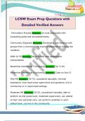 LCSW Exam Prep Questions with  Detailed Verified Answers 