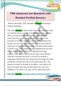 TSA statesman test Questions with  Detailed Verified Answers 