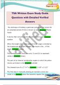 TSA Written Exam Study Guide  Questions with Detailed Verified  Answers