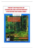 Test Bank for Theory and Practice of Counseling and Psychotherapy 10th Edition &lpar; Corey&comma; 2024&rpar; All Chapters 1- 16&vert;&vert; Latest Edition