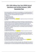 ATLS 10th Edition Post Test &lpar;2026&rpar; Actual Questions and Verified Answers&comma; 100- Guarantee Pass