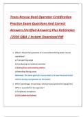 Texas Rescue Boat Operator Certification Practice Exam Questions And Correct Answers &lpar;Verified Answers&rpar; Plus Rationales &vert;2026 Q&A &vert; Instant Download Pdf