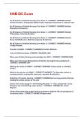 HNB-BC Exam Questions And Answers With Verified Study Solutions Rated A&plus;