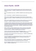 Union Pacific - GCOR Exam Latest Update Actual Questions and Answers with complete solutions