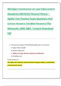 Compilation Bundle for Michigan Commission on Law Enforcement Standards &lpar;MCOLES&rpar; Licensing Examinations Practice Questions And Correct Answers &lpar;Verified Answers&rpar; Plus Rationales 2026 Q&A &vert; Instant Download Pdf