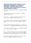 IREM MNT 402 EXAM 2026&sol;2027 &vert;&vert; PROPERTY & ASSET MANAGEMENT FUNDAMENTALS &vert;&vert; MAINTENANCE OPERATIONS & BUDGETING &vert;&vert; RISK&comma; SAFETY & COMPLIANCE &vert;&vert; PRACTICE QUESTIONS WITH VERIFIED CORRECT ANSWERS &vert;&vert; GRADED A&plus; Care or upkeep of a property and all its components