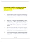 Texas Pesticide Applicator General&comma; Exam Questions And Answers Latest Updated 2026&sol;2027 &lpar;100&percnt; Correct Graded A&plus;&rpar;
