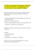 PY Pennie Individual Marketplace Training for New Agents and Brokers &ndash; Exam Questions with Correct Answers &sol;Latest 2026&sol;2027 &vert; Verified&period;