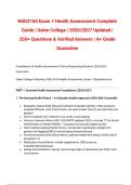 NSG3160 Exam 1 Health Assessment Complete Guide &vert; Galen College &vert; 2026&sol;2027 Updated &vert; 350&plus; Questions & Verified Answers &vert; A&plus; Grade Guarantee