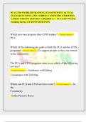 PCA&sol;CFSS WORKER TRAINING EXAM NEWEST ACTUAL EXAM QUESTIONS AND CORRECT ANSWERS &lpar;VERIFIED&rpar; LATEST UPDATE 2026&sol;2027 &vert; GRADED A&plus; &sol; PCA&sol;CFSS Worker Training Exam &vert; GUARANTEED PASS&period;