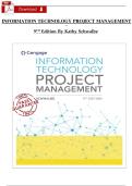 TEST BANK For Information Technology Project Management 9th Edition by Kathy Schwalbe&comma;