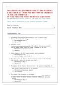 SOLUTION MANUAL FOR Illustrated Guide to the National Electrical Code 9th Edition by Charles Miller ISBN&colon;978-0357766712 ALL CHAPTERS COVERED YOUR ULTIMATE GUIDE 100&percnt; VERIFIED&excl;&excl;&excl;&excl;&excl;&excl;