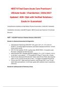 NR574 Actual Final Exam Acute Care Practicum I Ultimate Guide &vert; Chamberlain &vert; 2026&sol;2027 Updated &vert; Verified Solutions &vert; Grade A&plus; Guaranteed