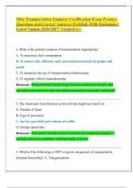 Ohio Transportation Engineer Certification Exam Practice Questions And Correct Answers &lpar;Verified&rpar; With Rationales &vert; Latest Update 2026&sol;2027 &vert; Graded A&plus;&period;
