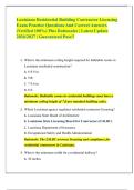 Louisiana Residential Building Contractor Licensing Exam Practice Questions And Correct Answers &lpar;Verified 100&percnt;&rpar; Plus Rationales &vert; Latest Update 2026&sol;2027 &vert; Guaranteed Pass&excl;&excl;