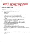 Genetics and Genomics in Nursing and Health Care&comma; 1e &mdash; Test Bank All Chapters &mdash; Theresa A&period; Beery &mdash; Complete Test Bank with Answers