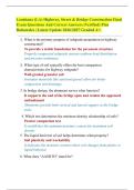 Louisiana &lpar;LA&rpar; Highway&comma; Street & Bridge Construction Final Exam Questions And Correct Answers &lpar;Verified&rpar; Plus Rationales & Louisiana &lpar;LA&rpar; Highway&comma; Street & Bridge Construction Exam Questions And 100&percnt; Correct Answers &lpar;Verified&rpar; Plus Rationales &vert; Latest Upd