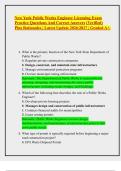 New York Public Works Engineer Licensing Exam Practice Questions And Correct Answers &lpar;Verified&rpar; Plus Rationales &vert; Latest Update 2026&sol;2027 &vert; Graded A&plus;&period;