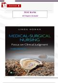TEST BANK for Medical-Surgical Nursing&colon; Focus on Clinical Judgment&comma; 3rd Edition by Linda Honan &ndash; Complete Chapters 1&ndash;55 &lpar;Latest Edition&comma; 100&percnt; Verified Answers&rpar;
