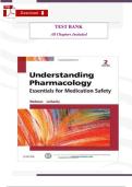 TEST BANK for Understanding Pharmacology&colon; Essentials for Medication Safety&comma; 3rd Edition by Workman &ndash; Complete Chapters
