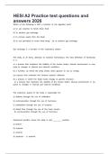 HESI A2 Practice test questions and answers 2026