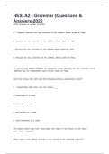 HESI A2 - Grammar &lpar;Questions & Answers&rpar;2026