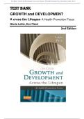 Test Bank - Growth and Development Across the Lifespan&colon; A Health Promotion Focus 2nd Edition &lpar;Leifer&comma; 2013&rpar; Chapter 1-16 &vert;  All Chapters with Answers and Rationales