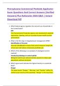 Pennsylvania Commercial Pesticide Applicator  Exam Questions And Correct Answers &lpar;Verified  Answers&rpar; Plus Rationales 2026 Q&A &vert; Instant  Download Pdf 