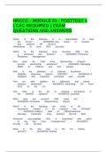 HRCCC - MODULE 01 - POSTTEST 1 &lbrack; CAC REQUIRED &rsqb; EXAM QUESTIONS AND ANSWERS