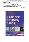 Test Bank - Urinalysis and Body Fluids 7th Edition &lpar;Strasinger&comma; 2021&rpar; Chapter 1-17 &vert;  All Chapters