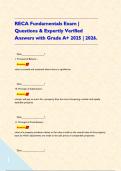 RECA Fundamentals Exam &vert; Questions & Expertly Verified Answers with Grade A&plus; 2025 &vert; 2026&period;    