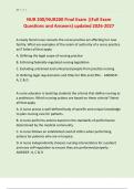 NUR200 Final Exam &lpar;Hondros&rpar; Questions with Correct  Answers &vert; 100&percnt; Pass Guaranteed &vert; Graded A&plus; &vert;  NUR200 Final Exam &lpar;Nur 200 Hondros&rpar; Exam NUR200  Critical Thinking for the Registered Nurse
