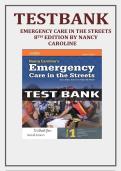 TESTBANK FOR Emergency Care In The Streets 8th Edition by y Nancy L&period; Caroline&comma; American Academy of Orthopaedic Surgeons &period; ISBN978-1284104882 A&plus; GRADE ASSURED&excl;&excl; 100&percnt; COMPLETE GUIDE WITH VERIFIED QUESTIONS AND ANSWERS&excl;&excl; 