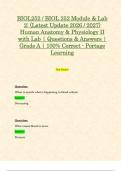 BIOL252 &sol; BIOL 252 Module & Lab 1 & 2 &lpar;Latest 2026 &sol; 2027 Updates STUDY BUNDLE PACKAGE WITH SOLUTIONS&rpar; Human Anatomy & Physiology II with Lab &vert; Questions and Answers &vert; Grade A &vert; 100&percnt; Correct &lpar;Verified Answers&rpar; - Portage Learning