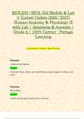 BIOL252 &sol; BIOL 252 Module & Lab 1&comma; 2 & 3 &lpar;Latest 2026 &sol; 2027 Updates STUDY BUNDLE PACKAGE WITH SOLUTIONS&rpar; Human Anatomy & Physiology II with Lab &vert; Questions and Answers &vert; Grade A &vert; 100&percnt; Correct &lpar;Verified Answers&rpar; - Portage Learning