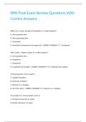 DPR Final Exam Review Questions With Correct Answers&period;
