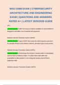 WGU D488 EXAM STUDY GUIDE &vert; CYBERSECURITY ARCHITECTURE AND ENGINEERING EXAM &vert; QUESTIONS AND ANSWERS RATED A&plus; &vert; LATEST 2025&sol;2026 GUIDE