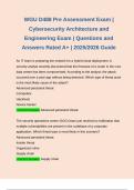 BUNDLE FOR WGU D488 OBJECTIVE ASSESSMENT AND PRE-ASSESSMENT EXAM &vert; CYBERSECURITY ARCHITECTURE & ENGINEERING OA EXAM &vert; 100&percnt; CORRECTLY ANSWERED & RATED A&plus; &vert; 2025&sol;2026 GUIDE