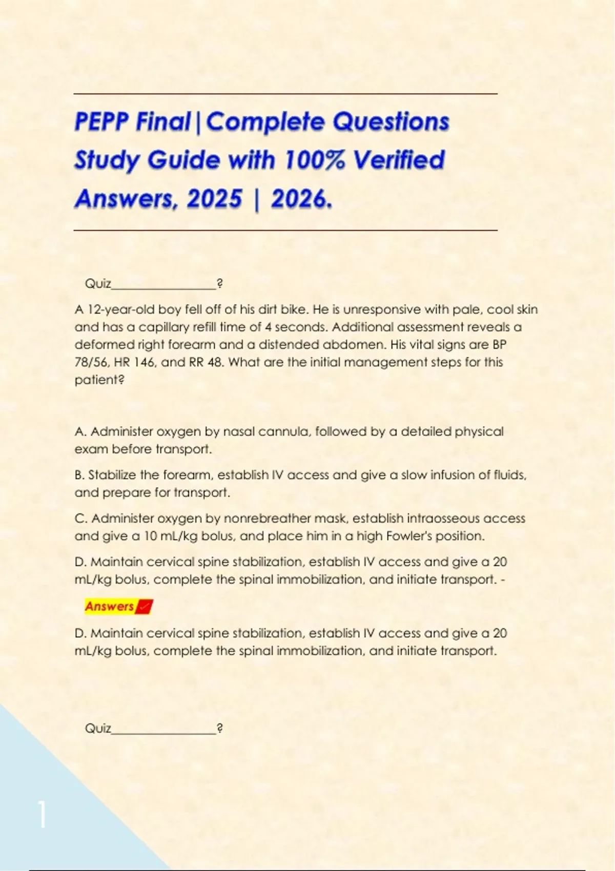 Pepp Course Pdf PEPP Final |Complete Questions Study Guide with 100% Verified Answers ...