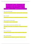 TX General Lines - Property and Casualty &lpar;Law and Regulations&rpar; Questions and Answers &vert; Latest Version &vert; 2025&sol;2026 &vert; Correct & Verified