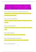 Texas Property and Casualty Practice Exam Questions and Answers &vert; Latest Version &vert; 2025&sol;2026 &vert; Correct & Verified