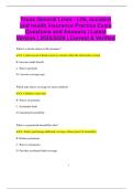 Texas General Lines - Life&comma; accident and health insurance Practice Exam Questions and Answers &vert; Latest Version &vert; 2025&sol;2026 &vert; Correct & Verified