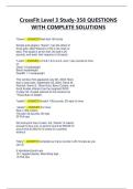 CrossFit Level 3 Study-358 QUESTIONS WITH COMPLETE SOLUTIONS