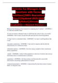 Statistics For Managers Exam Questions with Correct Solutions&vert;&vert;100&percnt; Guaranteed Pass&excl;&excl;&vert;&vert;Updated 2025&sol;2026 Syllabus&vert;&vert;Already Graded&excl;&excl;&vert;&vert;<<Newest Version>