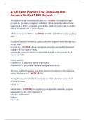 AFSP Exam Practice Test Questions And  Answers Verified 100&percnt; Correct