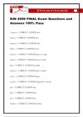 KIN 2509 Bundled Exams Questions and Answers 100&percnt; Pass GUARANTEE
