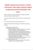 NUR280 Actual Comprehensive Exam Review &vert; Transition to RN Practice &vert; Galen College &vert; 2026&sol;2027 Updated &vert; Complete Guide with Verified Q&A &vert; 100&percnt; Correct