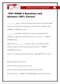 ITSY EXAM 4 Questions and Answers 100&percnt; Correct